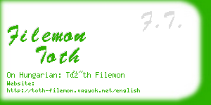 filemon toth business card